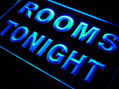 Rooms Tonight For Rent Neon Light Sign